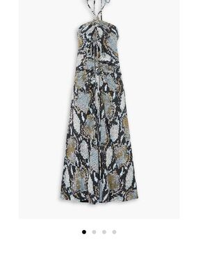 Proenza Schouler Snake-Print Halterneck Midi Dress
